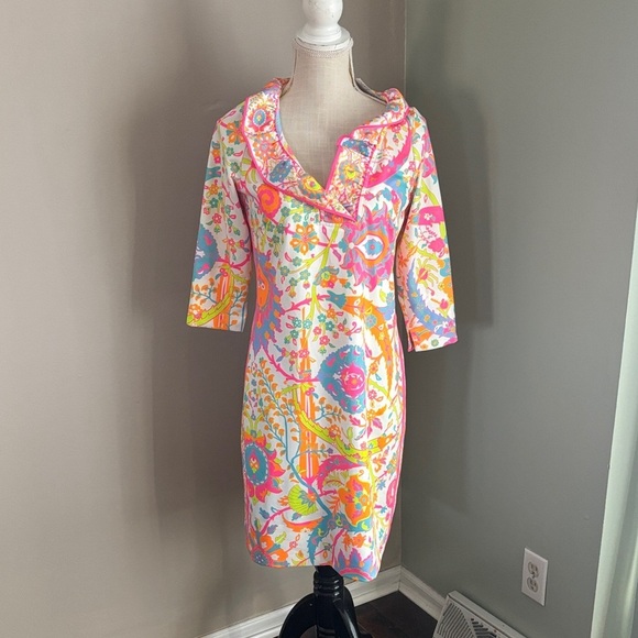 Gretchen Scott Designs Dresses & Skirts - Gretchen Scott Designs Vibrant Floral Mini Dress